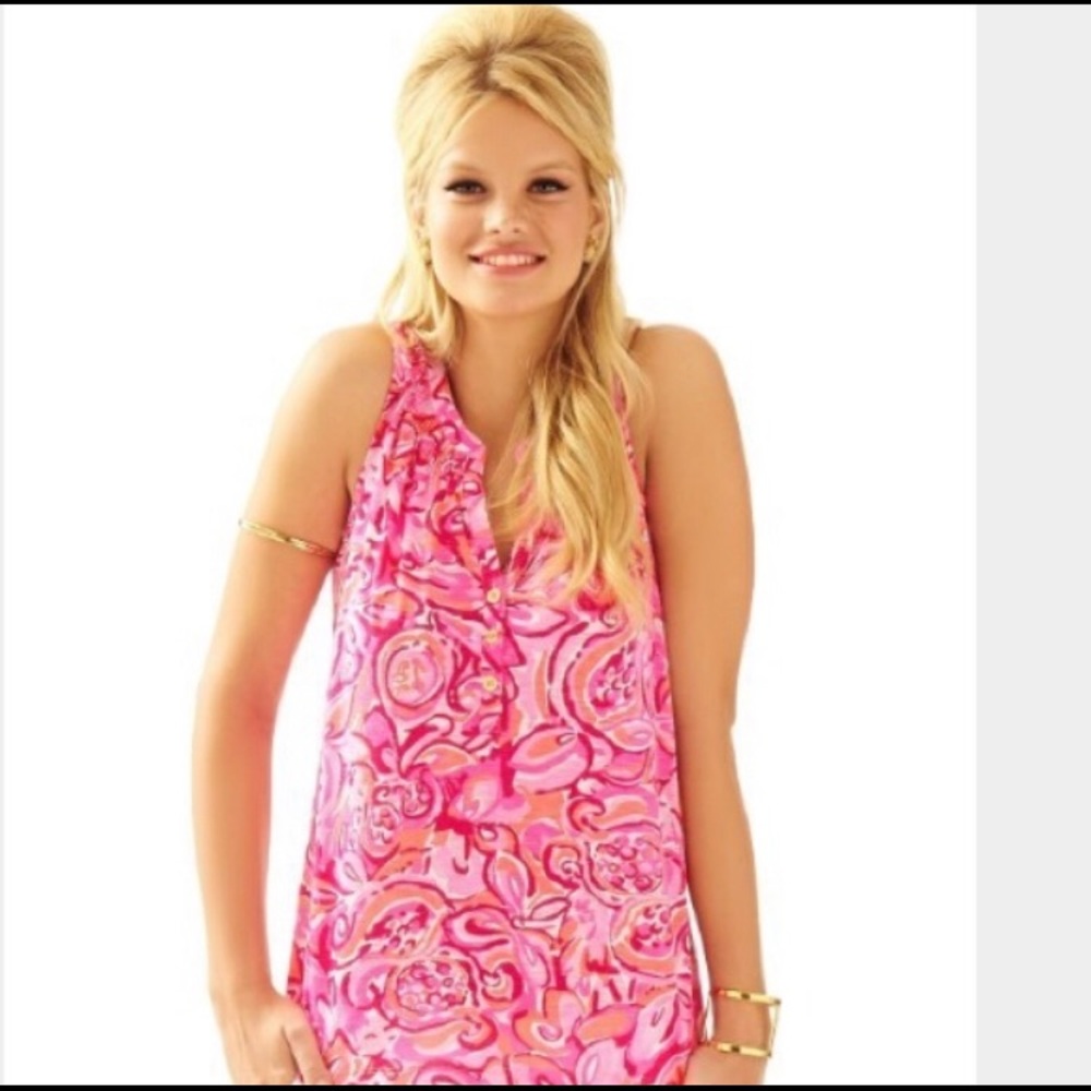 Lilly Pulitzer Essie Top - Pink Pout Mango Salsa
